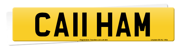 Registration number CA11 HAM